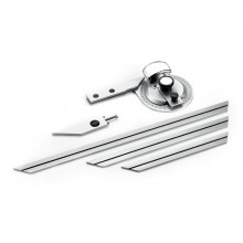 Dereceli Mercekli Gönye (3 Parçalı) - 0 - 10 x 0,01 mm 0-360 Derece
